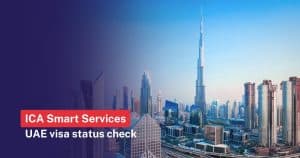 ica smart services uae visa status check